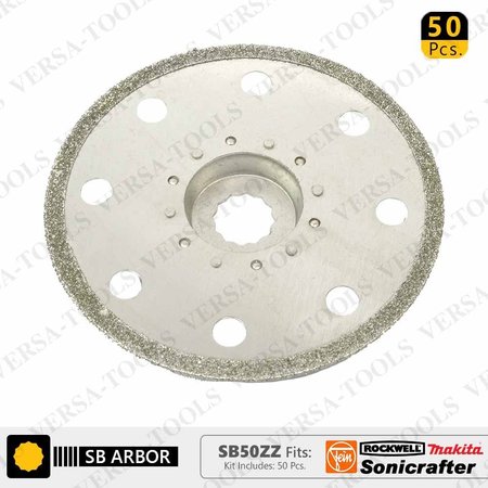 VERSA TOOL 100mm Full Round Electroplated Diamond Grout Blade, 10mm Offset Mount, PK 50 SB50ZZ